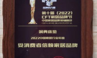 潤典榮獲“2022中國家居行業(yè)年度品質獎”等三項殊榮