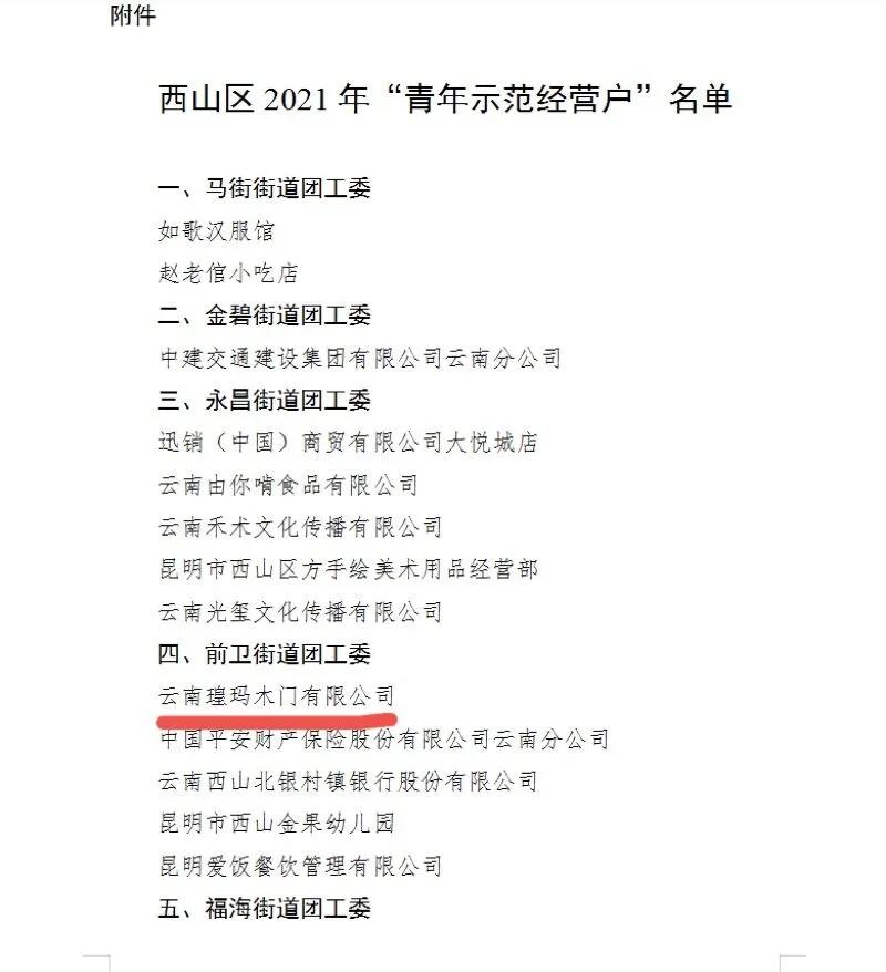 瑝瑪榮獲2021年“青年示范經(jīng)營戶”