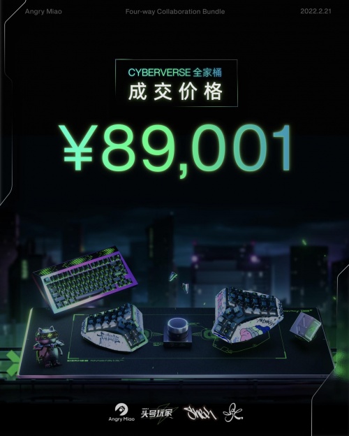 怒喵天貓官旗店開業(yè)引關(guān)注，聯(lián)名全家桶天價被拍，CYBERBLADE 首次亮相！
