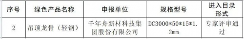 喜訊丨千年舟入選「佛山市綠色建材目錄」