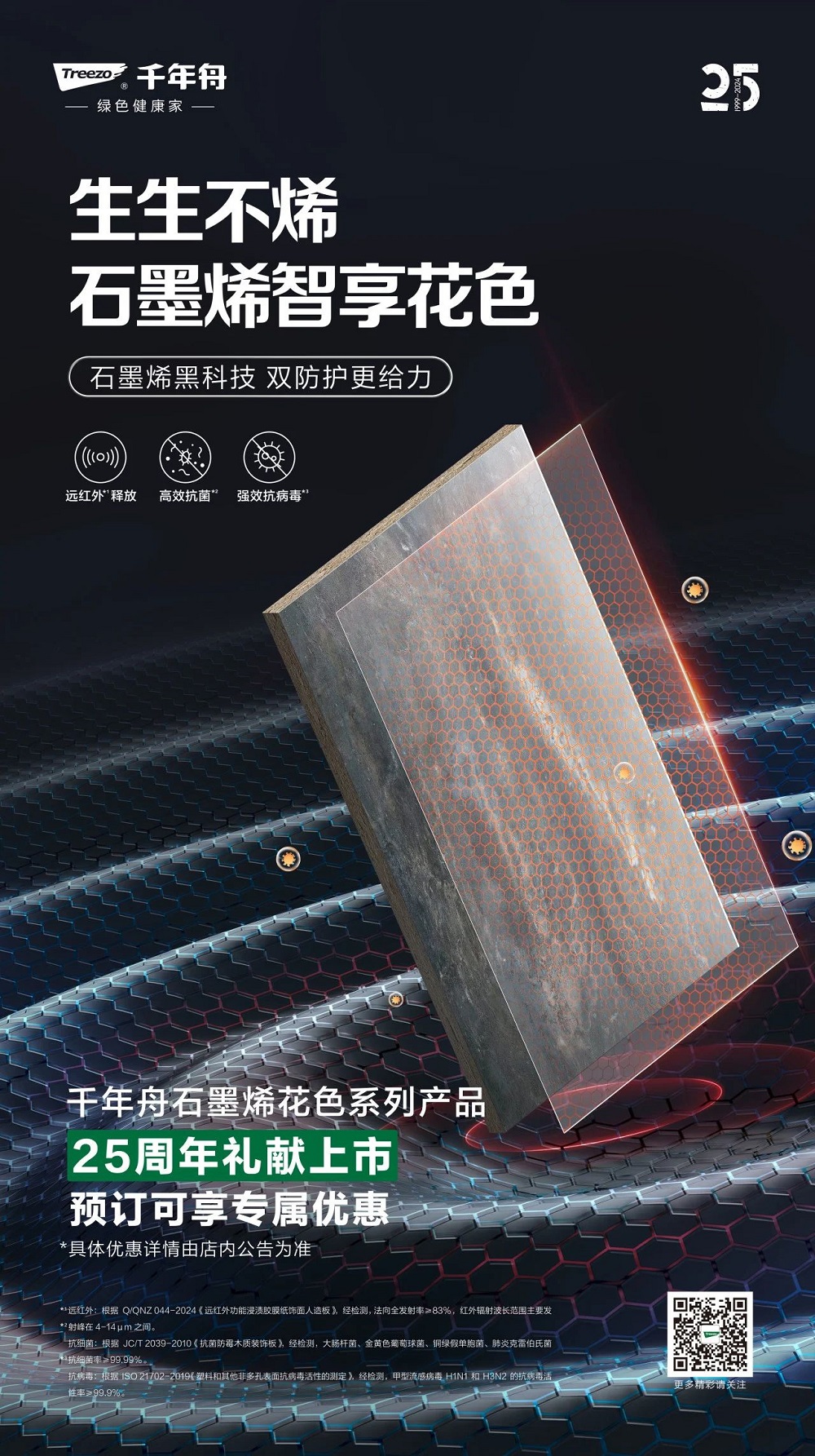 千年舟25周年慶典，石墨烯花色系列產(chǎn)品預(yù)售開(kāi)啟！