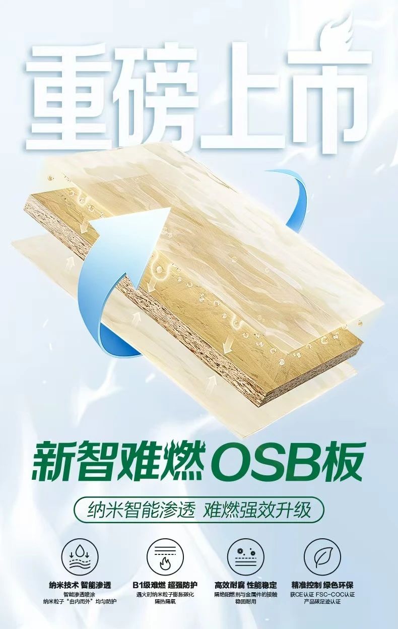 千年舟「新智難燃OSB板」震撼上市，開啟難燃新時代