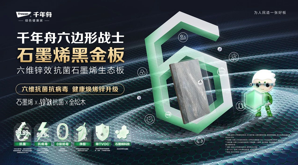 產(chǎn)學(xué)研碰撞新火花，千年舟石墨烯黑金板定義健康板材新標(biāo)準(zhǔn)