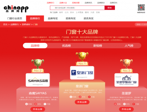 2025年門(mén)窗十大品牌最新排名（品牌實(shí)力前十名）